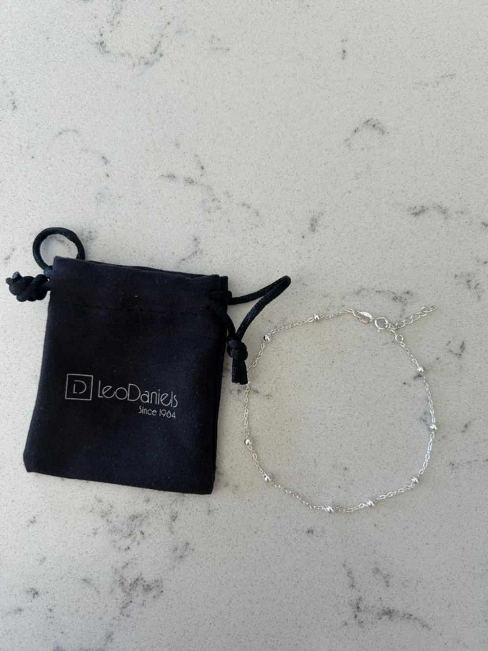 Leo Daniels Delicate Sterling Silver Chain Anklet/Bracelet